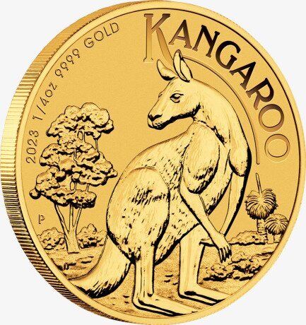 Золотая монета Наггет Кенгуру 1/4 унции 2023 (Nugget Kangaroo)