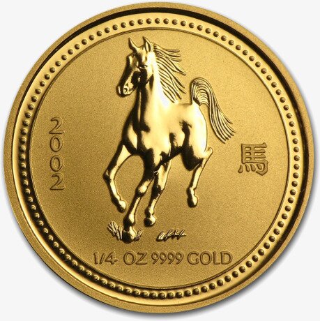 Золотая монета Лунар Год Лошади 1/4 унции 2002 (Lunar Horse)