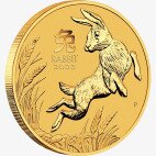Золотая монета Лунар III Год Кролика 1/4 унции 2023 (Lunar III Rabbit)