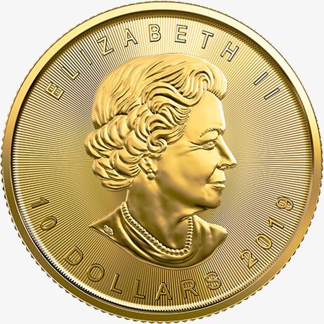 Золотая монета Канадский кленовый лист 1/4 унции 2019 (Gold Maple Leaf)
