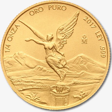 Золотая монета Мексиканский Либертад 1/4 унции 2017 (Mexican Libertad)