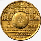 1/4 oz Fußballweltmeistschaft Mexico | Fußball mit Muster | Gold | 1985-1986