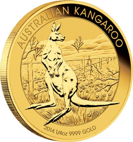 Золотая монета Наггет Кенгуру 1/4 унции 2014 (Nugget Kangaroo)