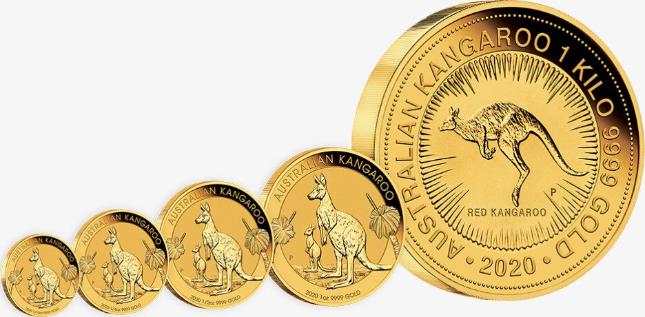 Золотая монета Наггет Кенгуру 1/4 унции 2020 (Nugget Kangaroo)