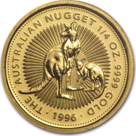 Золотая монета Наггет Кенгуру 1/4 унции разных лет (Nugget Kangaroo)