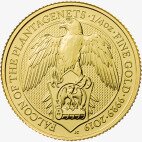 Золотая монета Сокол серии Звери Королевы 1/4 унции 2019 (Queen's Beasts Falcon)
