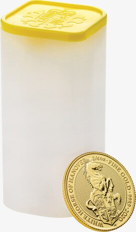 Звери Королевы Белый Лев 1/4 унции 2020 Золотая монета