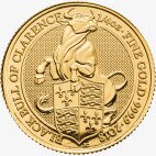 Золотая монета Звери Королевы Черный Бык 1/4 унции 2018 (Black Bull)