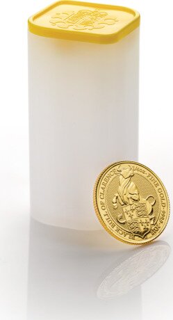 Золотая монета Звери Королевы Черный Бык 1/4 унции 2018 (Black Bull)