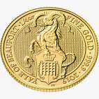Золотая монета Звери Королевы Йейл Маргарет Бофорт 1/4 унции 2019 (Yale of Beaufort)