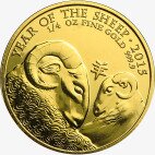 1/4 Uncja Lunar UK Rok Owcy Złota moneta | 2015