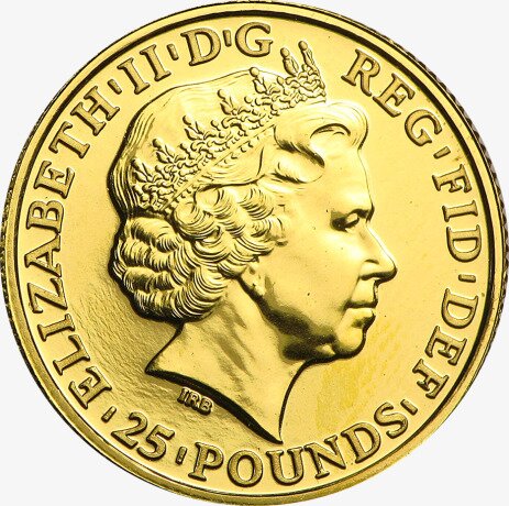 1/4 Uncja Lunar UK Rok Owcy Złota moneta | 2015