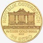 Золотая монета Венская Филармония 1/4 унции 2017 (Vienna Philharmonic)