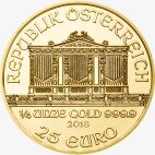 Золотая монета Венская Филармония 1/4 унции 2018 (Vienna Philharmonic)