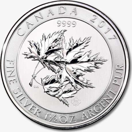 Канадский кленовый лист 1,5 унции 2017 Серебряная монета (Maple Leaf)