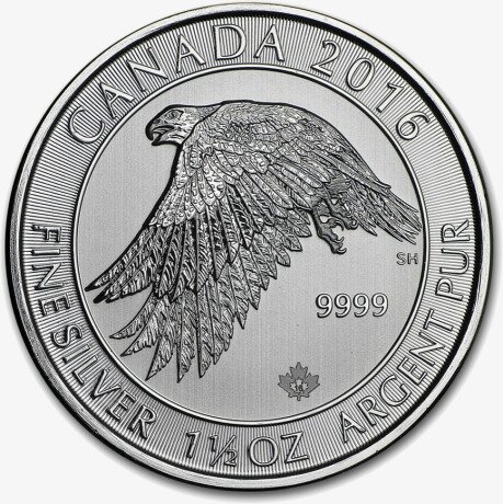 1.5 oz Snow Falcon Silver Coin