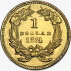 Золотая монета 1 Доллар Индийская Принцесса 1856-1889 (Dollar Grand Indian Princess)