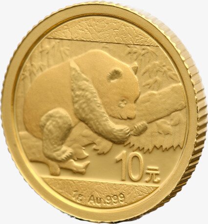 Золотая монета Китайская Панда 1 г 2016 (China Panda)