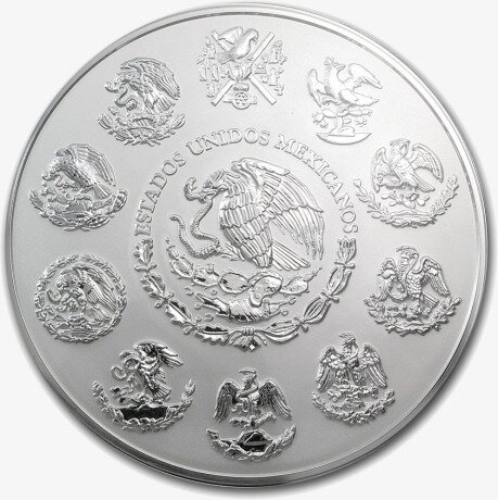 Серебряная Монета Ацтекский Календарь 1кг 2012 (Aztec Calendar)