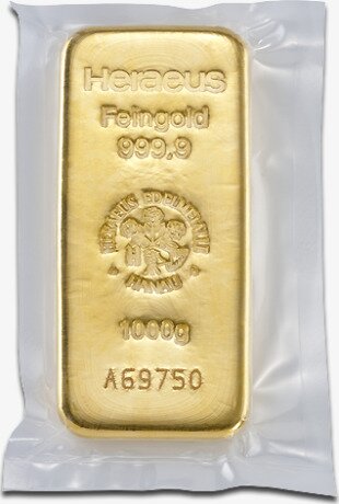 Золотой слиток Heraeus 1 кг