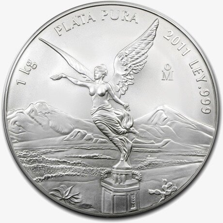 Серебряная монета Мексиканский Либертад 1кг Разных Лет (Mexican Libertad)