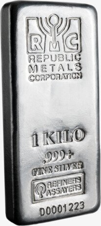 1 Kilo Lingote de Plata | Republic Metals