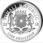 1 Kilogram Somalijski Słoń Srebrna Moneta | 2018