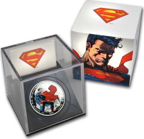 1 Uncja Superman™ 75. Rocznica Człowiek ze Stali Srebrna Moneta | 2013