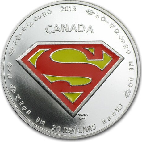 Серебряная монета Супермен 75-летие - Щит 1 унция 2013 (Superman™ - The Shield)