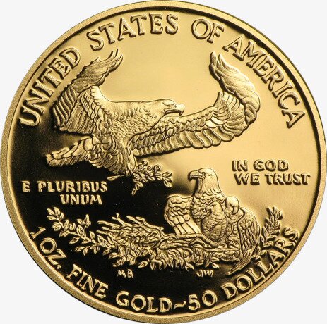 Золотая монета Американский Орел 1 унция 2015 (American Eagle) Proof