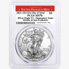 Серебряная монета Американский Орел 1 унция 2021 (American Eagle) SFM