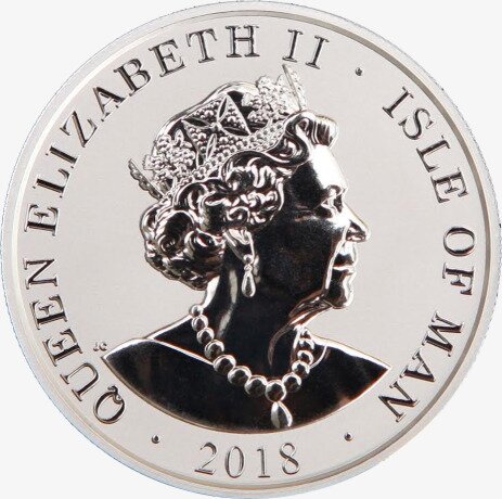 Серебряная монета Ангел Острова Мэн 1 унция 2018 Proof (Angel Isle of Man)