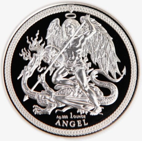 Серебряная монета Ангел Острова Мэн 1 унция 2018 Proof (Angel Isle of Man)