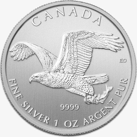 Серебряная монета Белоголовый Орлан 1 унция 2014 Хищные Птицы (Bald Eagle - Birds of Prey)
