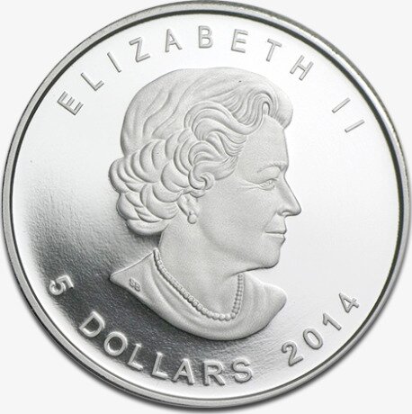 Серебряная монета Белоголовый Орлан 1 унция 2014 Хищные Птицы (Bald Eagle - Birds of Prey)
