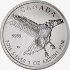 Серебряная монета Краснохвостый Ястреб 1 унция 2015 Хищные Птицы (Red-Tailed Hawk - Birds of Prey)