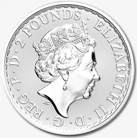 Серебряная монета Британия 1 унция 2017 20-й Юбилейный Выпуск (Britannia 20th Anniversary Edition)