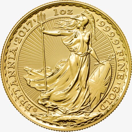 Золотая монета Британия 1 унция 2017 (Britannia) 30-й Юбилейный Выпуск