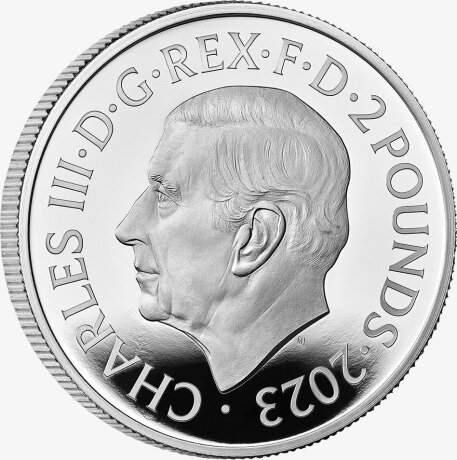 1 Uncja Britannia Karol III Srebrna Moneta | Proof | 2023