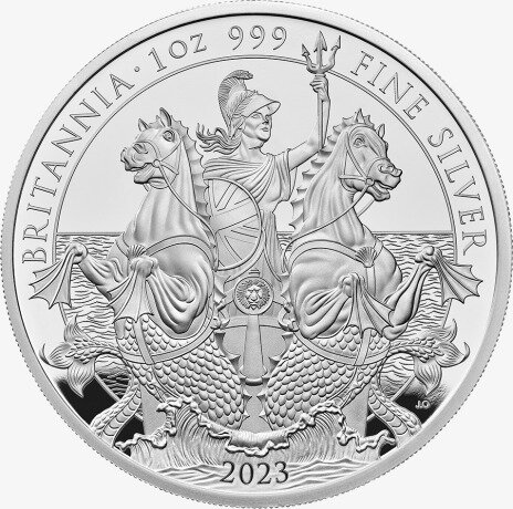 Британия (Britannia)1 унция 2023 Серебряная инвестиционная монета Proof