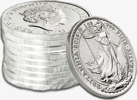 Серебряная монета Британия 1 унция 2016 (Britannia)