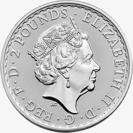 Британия (Britannia)1 унция 2022 Серебряная инвестиционная монета