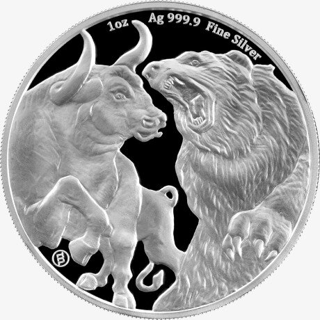 Серебряная монета Марвел Bull & Bear 1 унция 2021