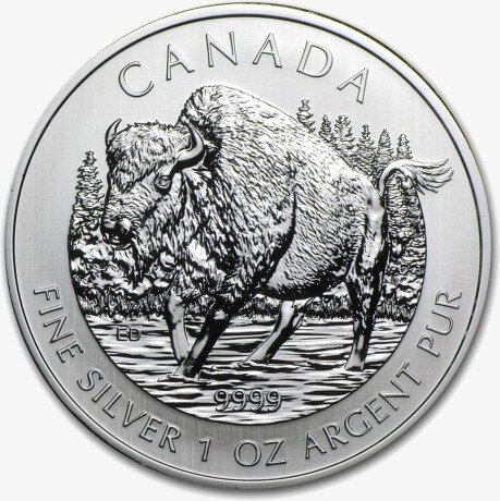1 Uncja Kanadyjski Bizon Srebrna Moneta | 2013