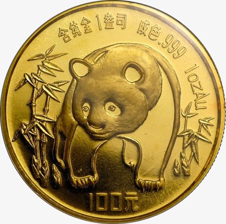 1 Uncja Chińska Panda Złota Moneta | 1986 | W Kapslu