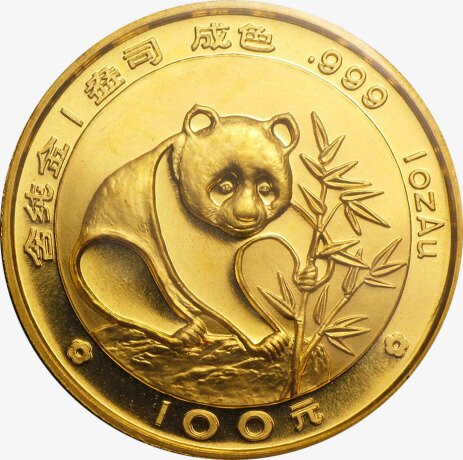 Золотая монета Китайская Панда 1 унция 1988 (China Panda)