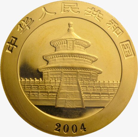 Золотая монета Китайская Панда 1 унция 2004 (China Panda)