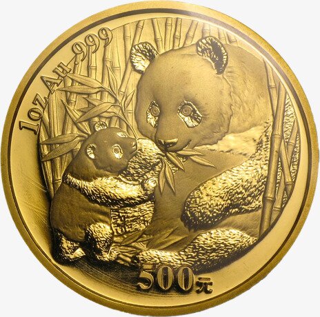 Золотая монета Китайская Панда 1 унция 2005 (China Panda)