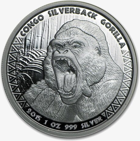 1 oz Congo Silverback Gorilla | Silver | 2015
