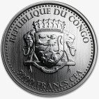 Серебряная монета Сильвербэк Горилла Конго 1 унция 2016 (Congo Silverback Gorilla)
